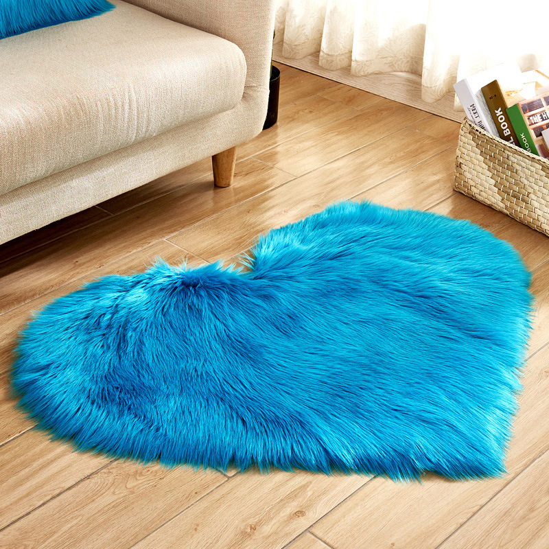 Blue Area Rug (Love Shaped)